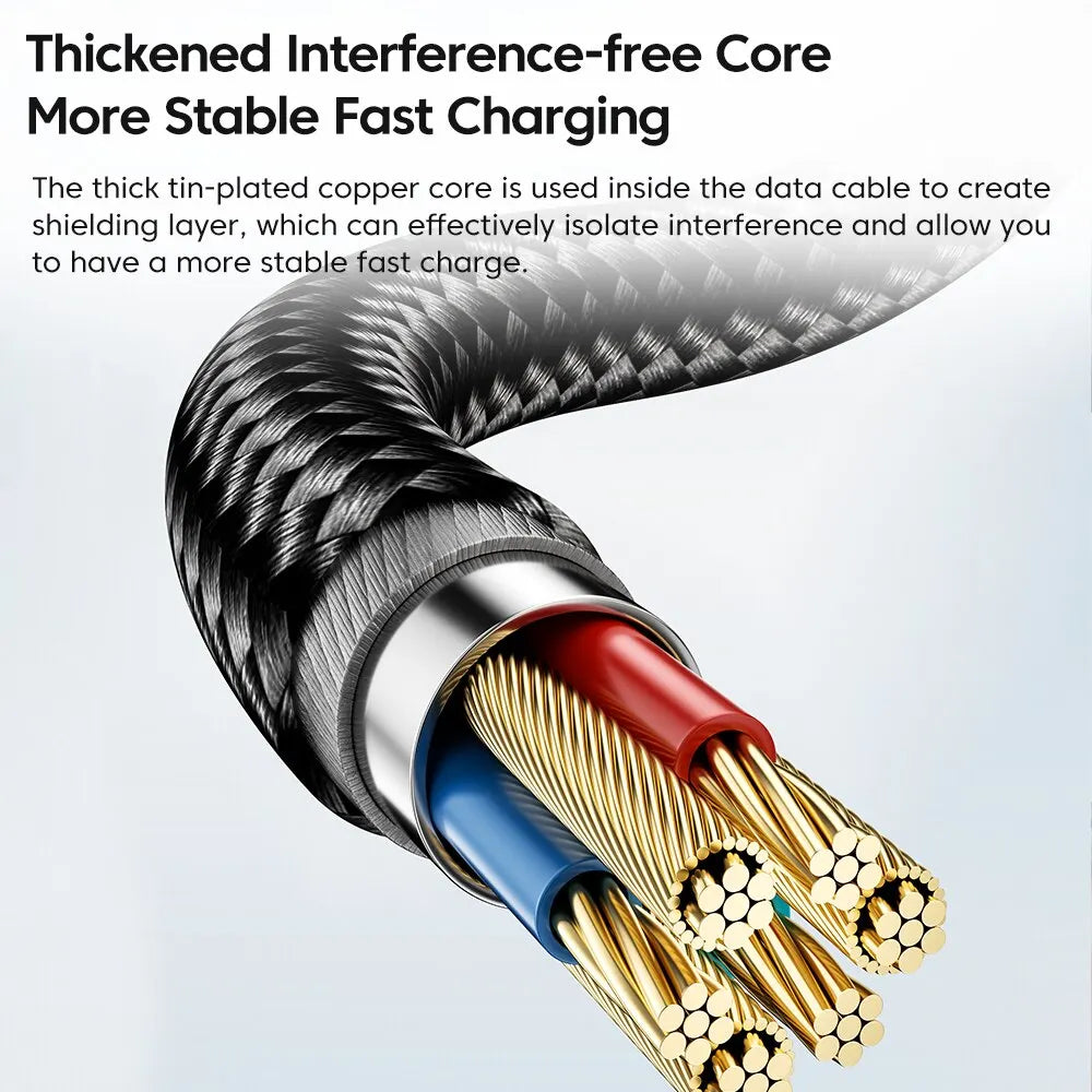 2PCS 3A USB Type C Cable for Realme Xiaomi Samsung Fast Charging Wire USB C Charger Data Cord for Ipad Samsung Poco 1M 2M