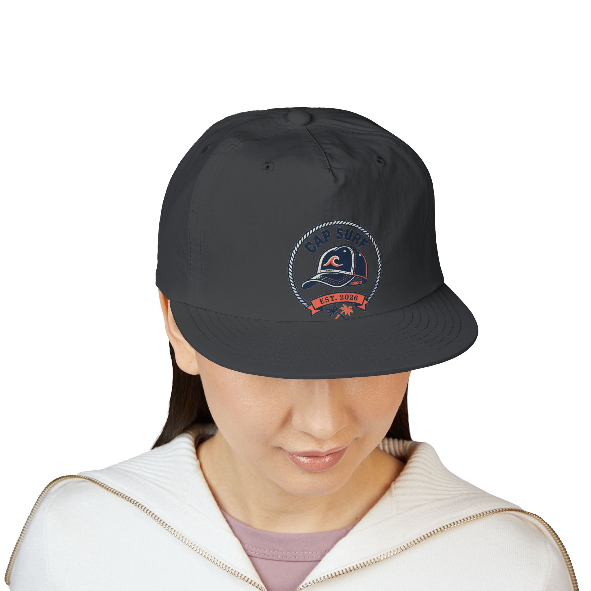 Surf Cap Hat — Embroidered 'Cap Surf' Wave Logo Baseball Hat