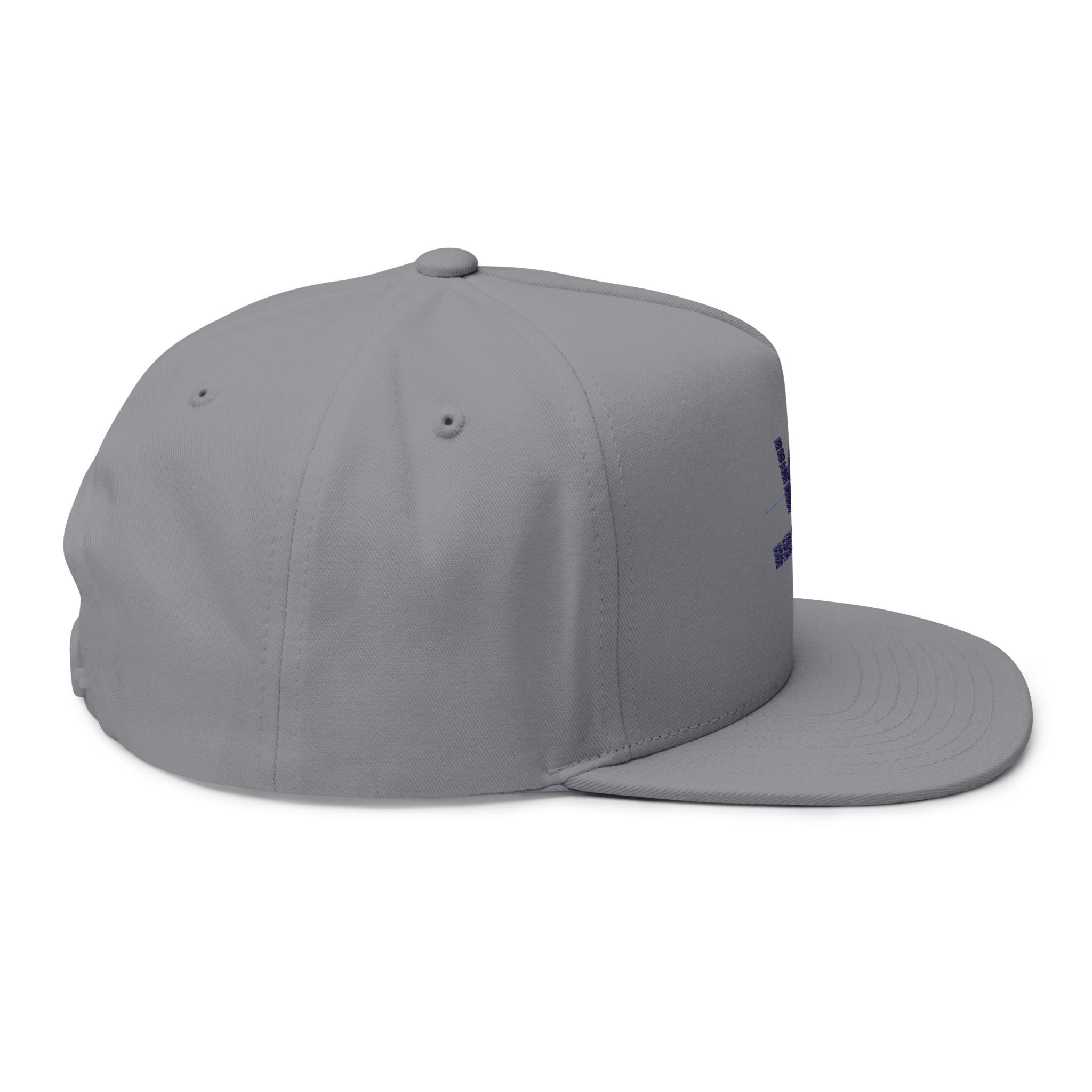 Embroidered Flat Bill Cap — Will Edge Tech Logo Snapback