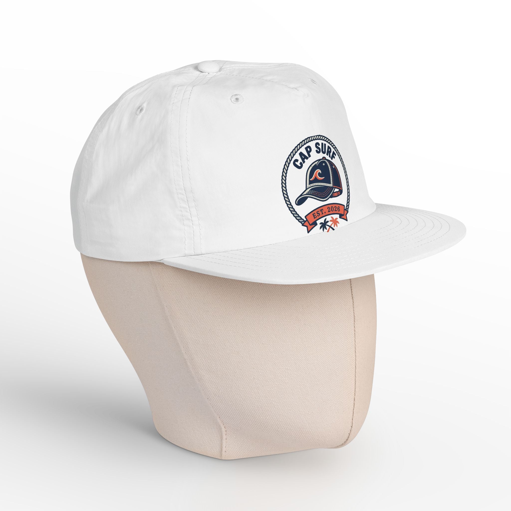 Surf Cap Hat — Embroidered 'Cap Surf' Wave Logo Baseball Hat