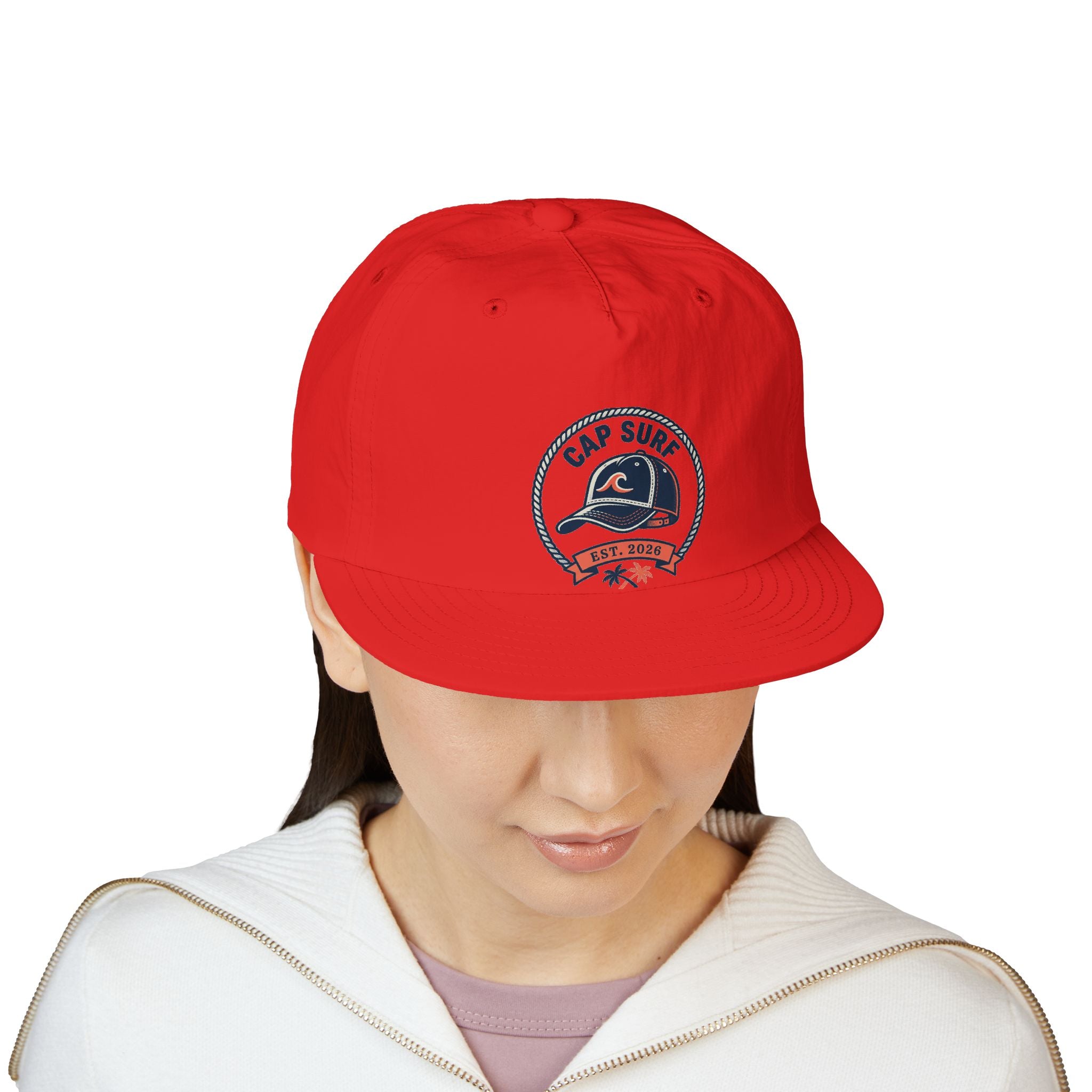 Surf Cap Hat — Embroidered 'Cap Surf' Wave Logo Baseball Hat