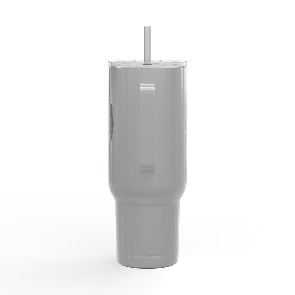 Gobelet isotherme gravé de 1,2L avec couvercle et paille — Tasse de voyage à double paroi pour boissons chaudes et froides