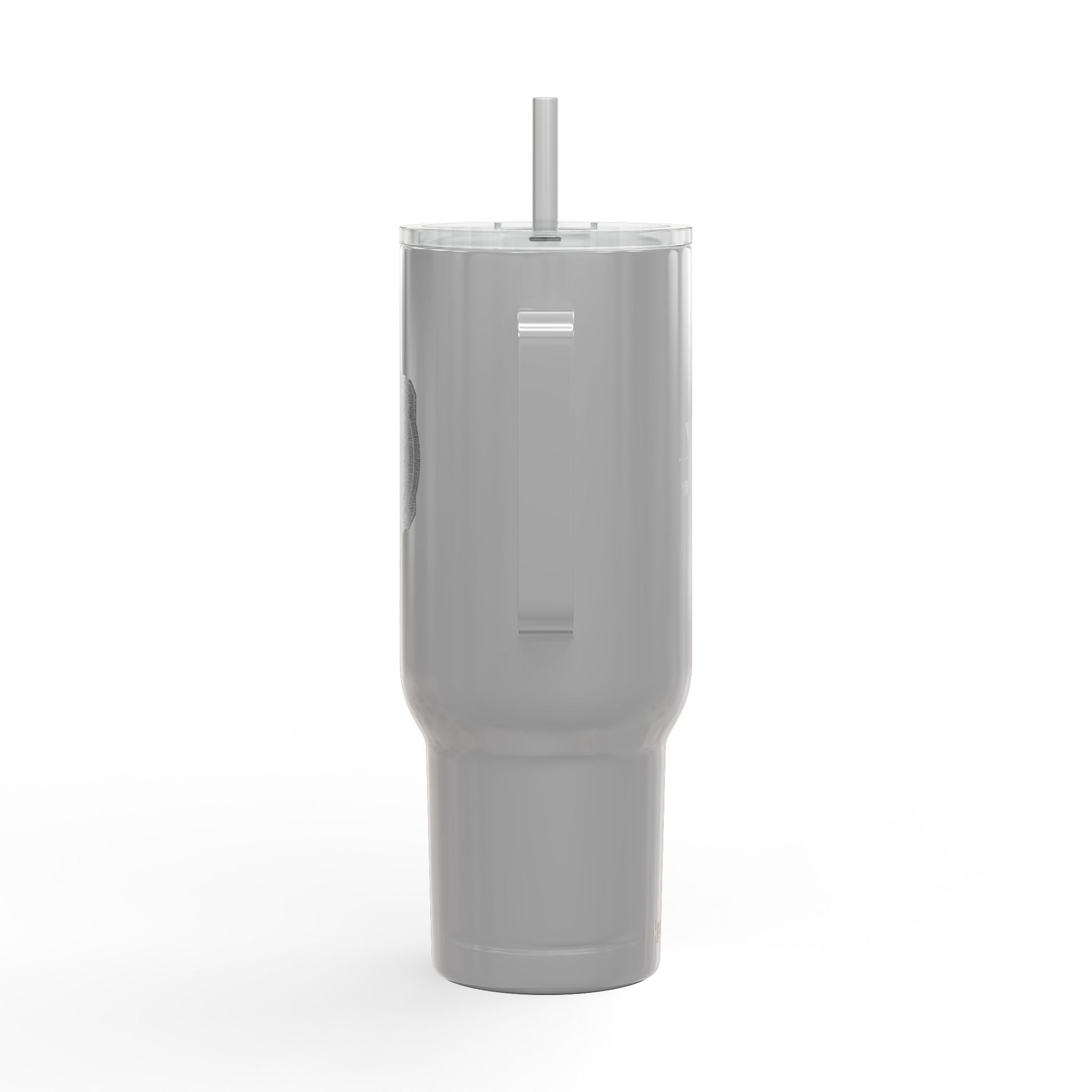 Gobelet isotherme gravé de 1,2L avec couvercle et paille — Tasse de voyage à double paroi pour boissons chaudes et froides