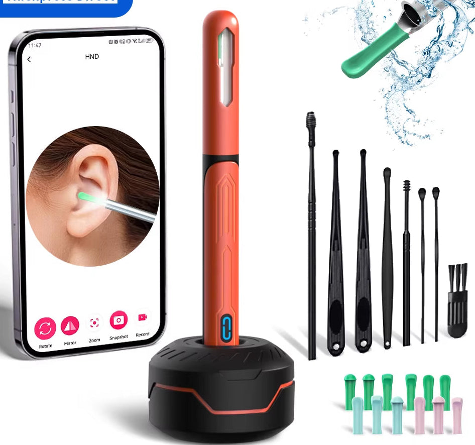Ear Cleaner with Camera Set Ear Sticks Otoscope USB C Charging Endoscope Wax Removal Tool Earpick Mini Camera Ear Cleaning Set