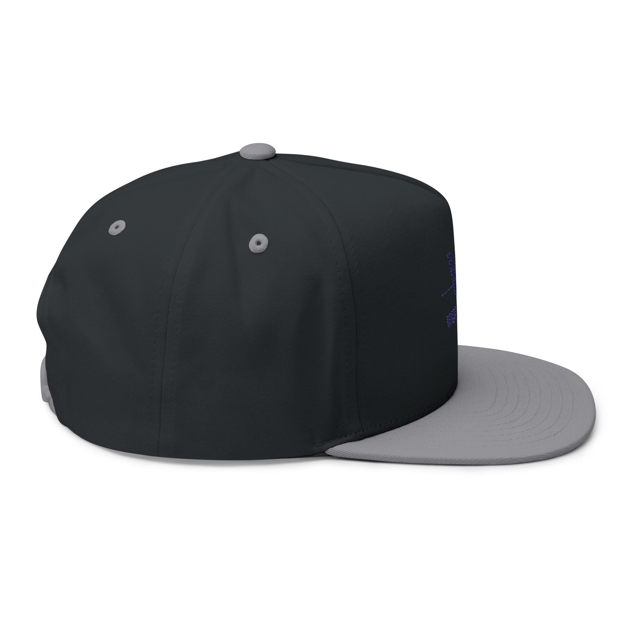 Embroidered Flat Bill Cap — Will Edge Tech Logo Snapback