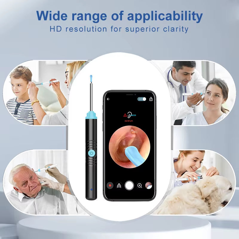 8Pcs Visual Ear Wax Cleaner with Camera Safe Earwax Removal Endoscope with 5M Luminous Otoscope Ear Cleaning Tools Ear Care