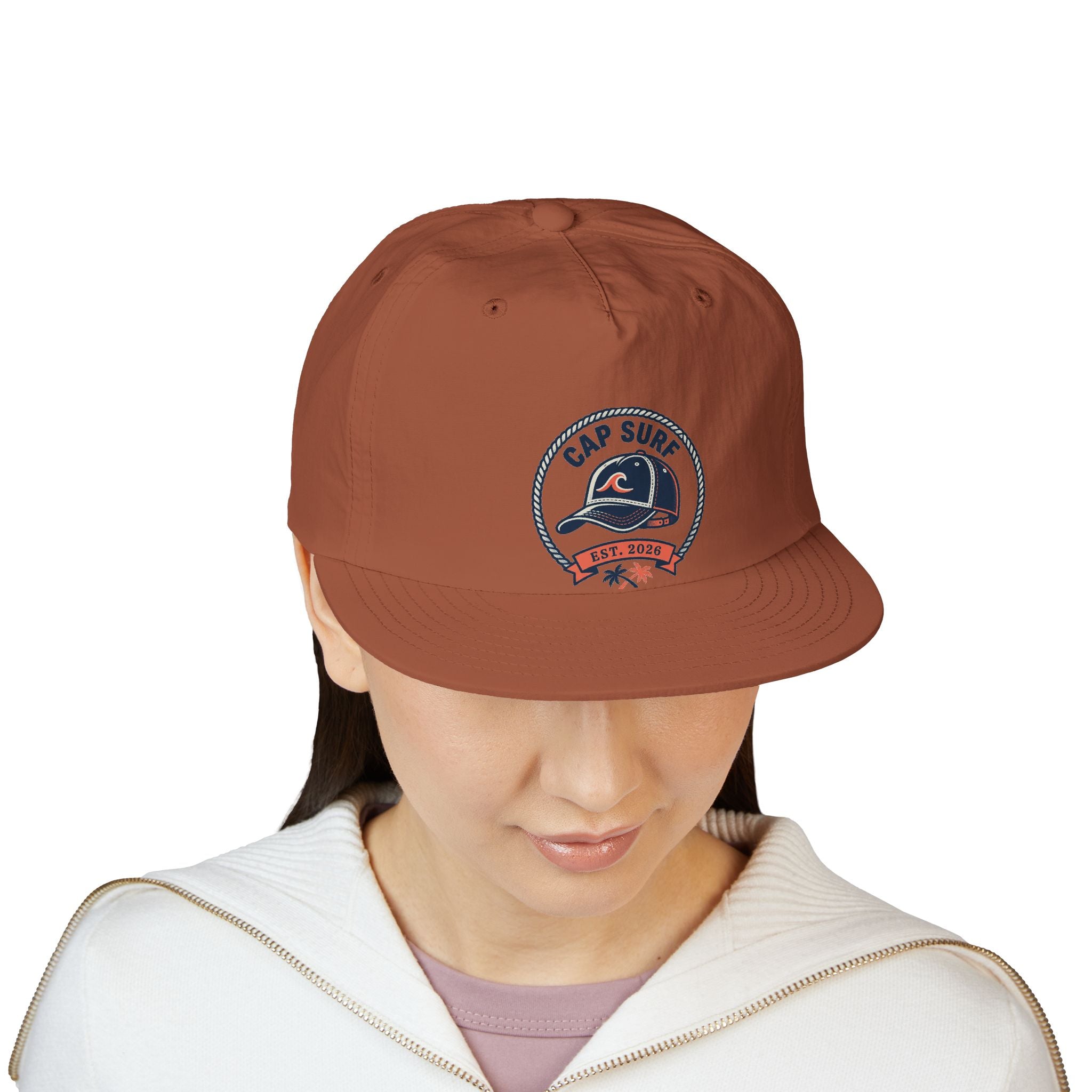 Surf Cap Hat — Embroidered 'Cap Surf' Wave Logo Baseball Hat
