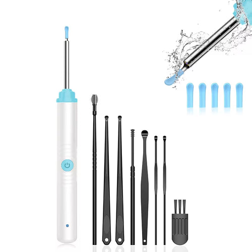 8Pcs Visual Ear Wax Cleaner with Camera Safe Earwax Removal Endoscope with 5M Luminous Otoscope Ear Cleaning Tools Ear Care