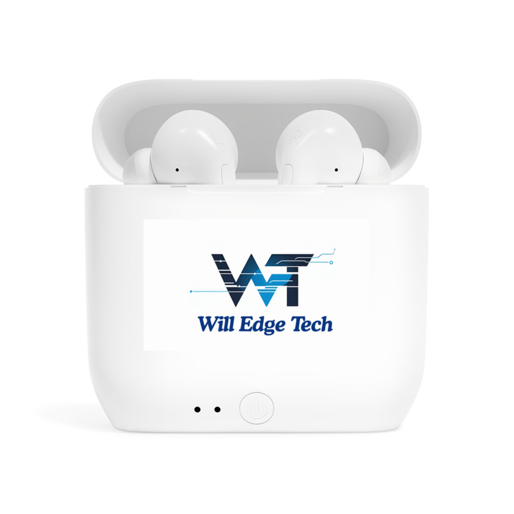 Draadloze oordopjes — Zal Edge Tech Logo Bluetooth-oordopjes oplaadcase