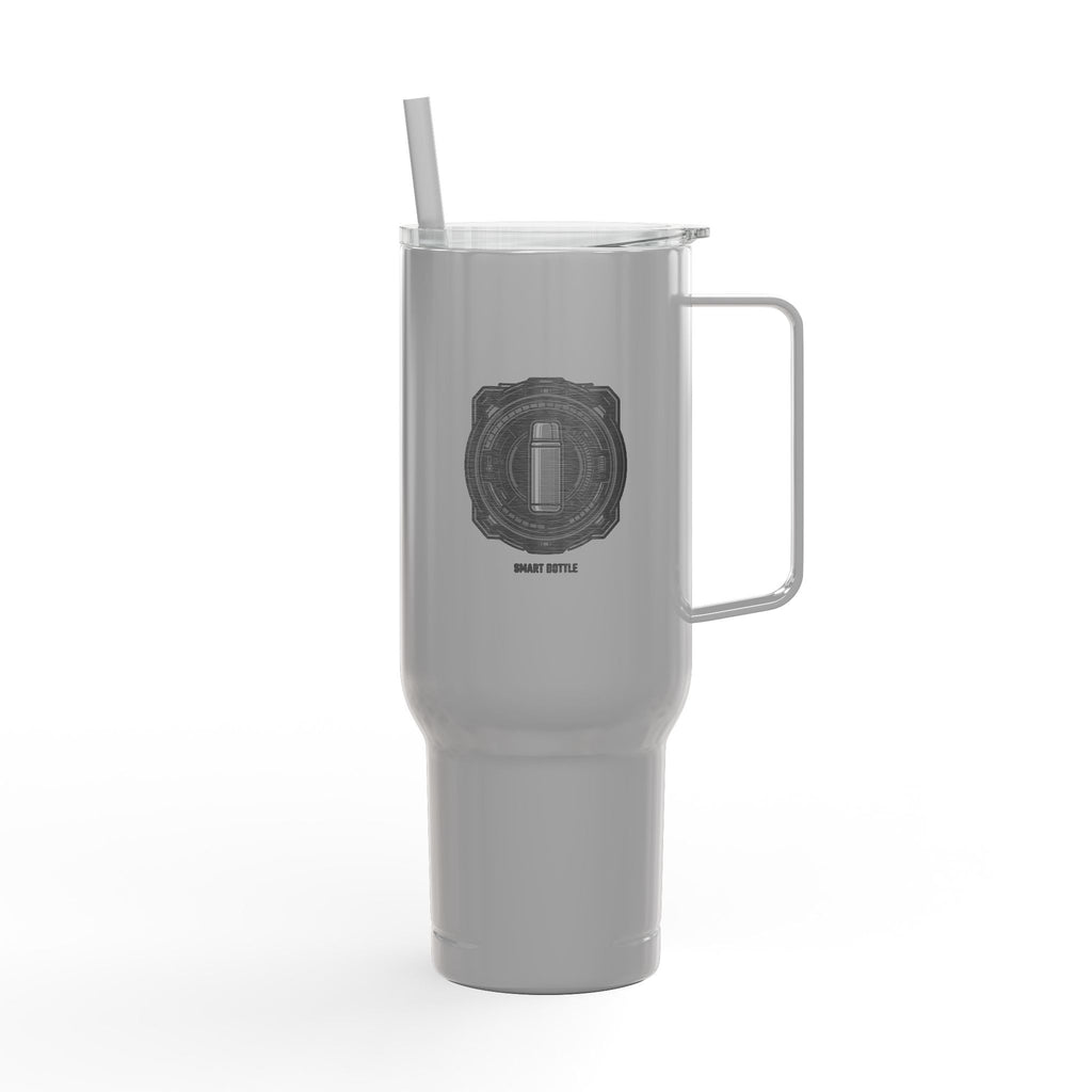 Gobelet isotherme gravé de 1,2L avec couvercle et paille — Tasse de voyage à double paroi pour boissons chaudes et froides
